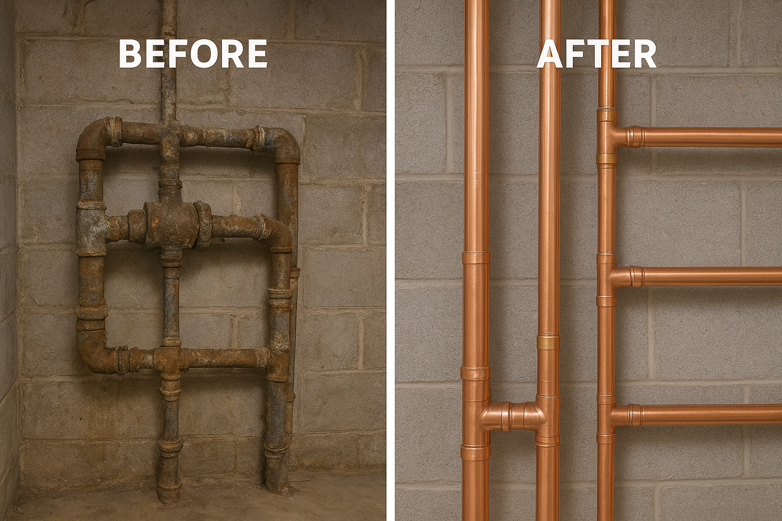 Plumbing Overhaul_ Before and After